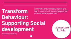 Supporting social development - webinar poster